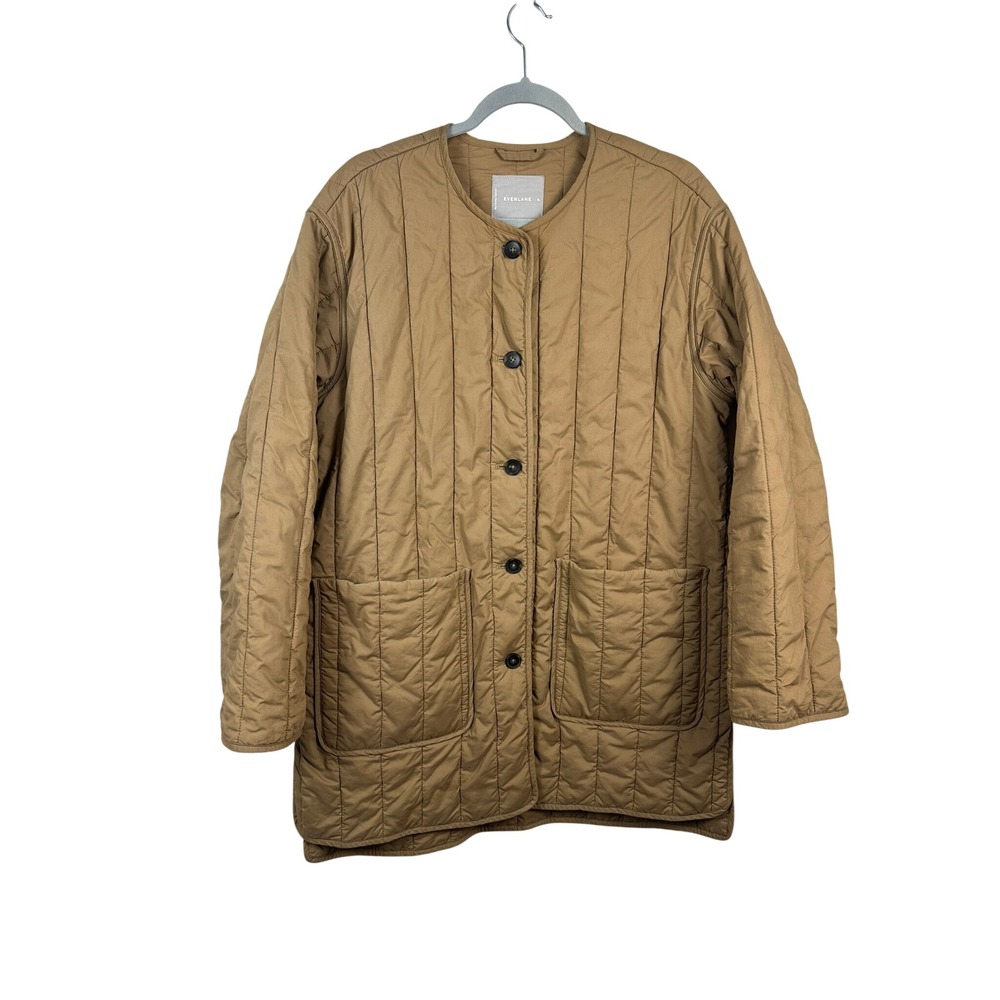 Everlane Quilted Liner Jacket Womens XL Brown Excellent PrimaLoft Minimalist